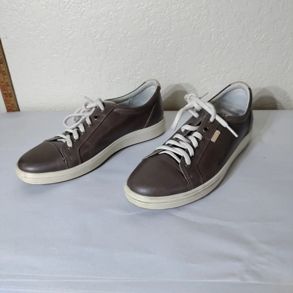 ECCO Soft 7 Mens  Brown Leather Low Top Sneakers 43000301674 Size 40‎ 9-9.5